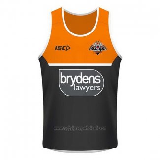 Wests Tigers Rugby Tank Top 2018-2019 Black Orange