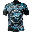 Polo Cronulla Sutherland Sharks Rugby Jersey 2021 Indigenous