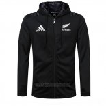 New Zealand All Blacks Rugby Hooded Jacket 2018-2019 Black